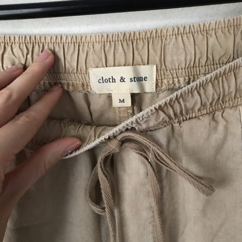 CLOTH & STONE Anthro natural tan "Safari" joggers - Picture 3 of 7